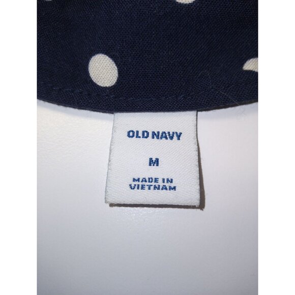 Old Navy Blue White Polka Dot Tank Top Size Medium - Picture 6 of 7